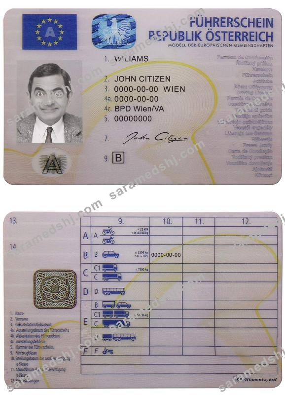 Austria driving license